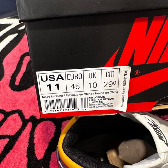 Jordan 1 Retro High OG Defiant SB – LA to Chicago – Size 11 – Brand New